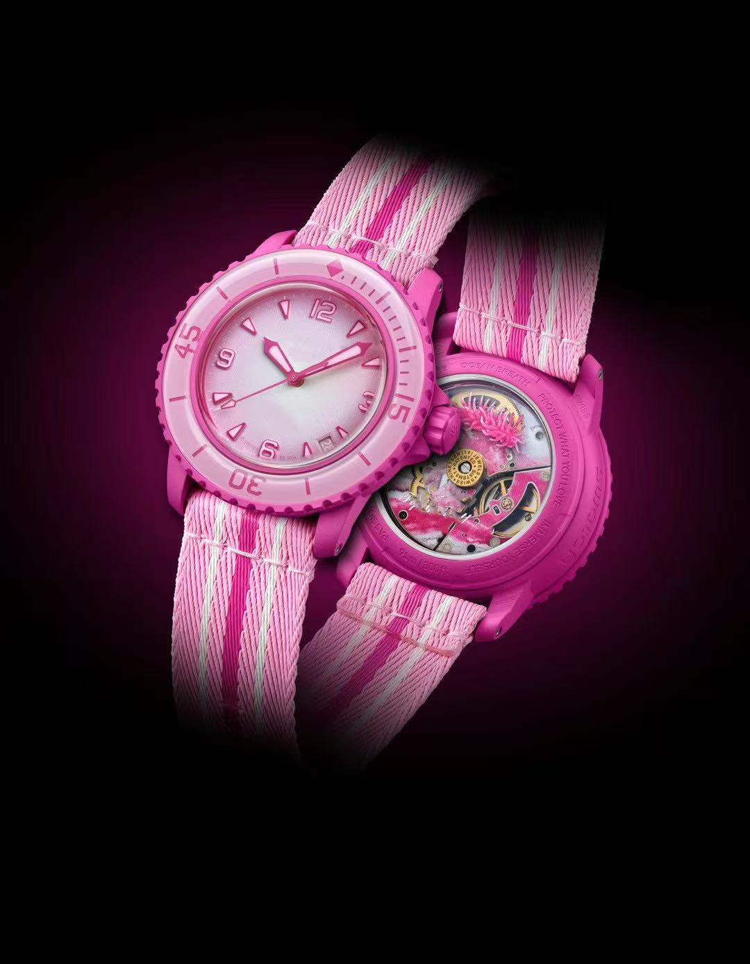 Sports Automatic Mechanical Men's Watches Bio Ceramic BP United Five Oceans Watch Transparent Back Luminous World Time Mens Quartz Watch