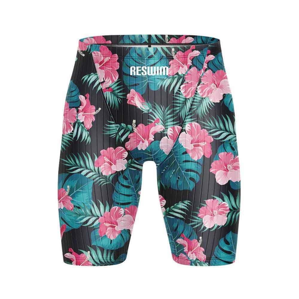 New mens interference machine sports training swimsuit short swimsuit dry swimsuit beach leggings short quick drying Lycra surfing pantsW250410