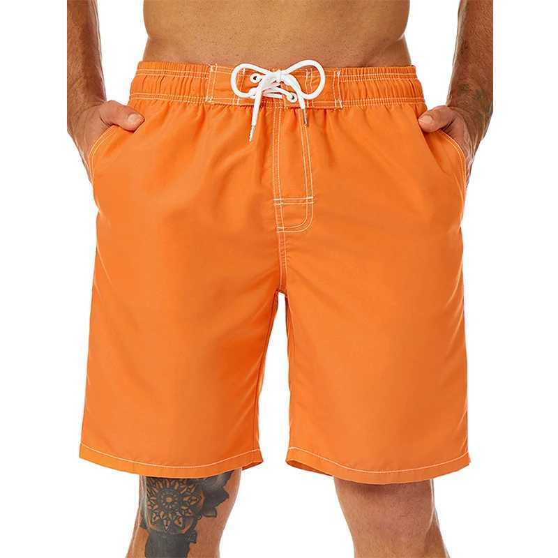 Casual board shorts mens summer Hawaiian beach shorts 3D printed solid color y2k swimsuit dry swimsuit homme 2023 cool surfing ice shortsW250410