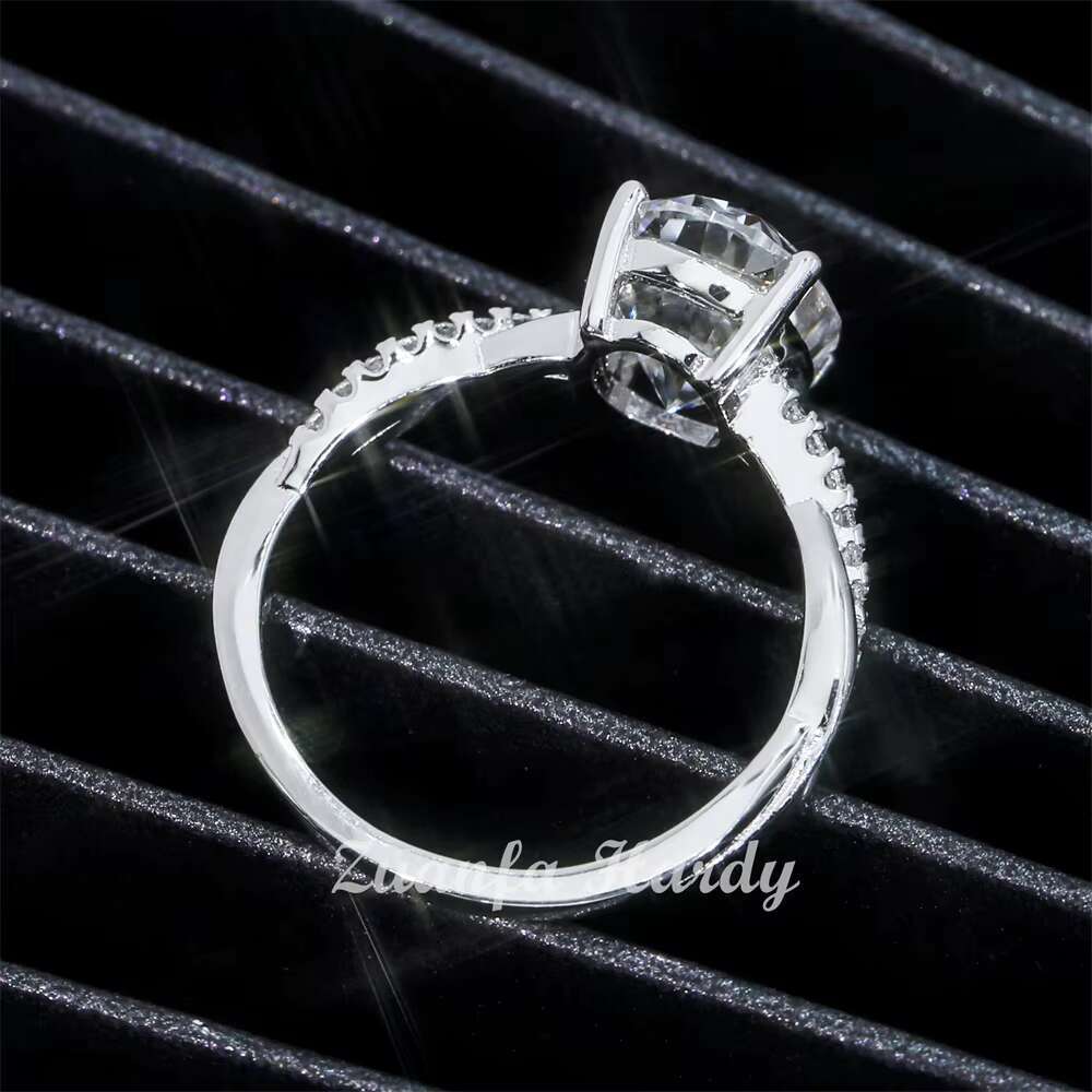 Wholesale Price S925 9K 14K 18K Solid Gold Wedding Jewelry OS 8*10mm Engagement Jewelry 3ct Big Moissanite Diamond Ring