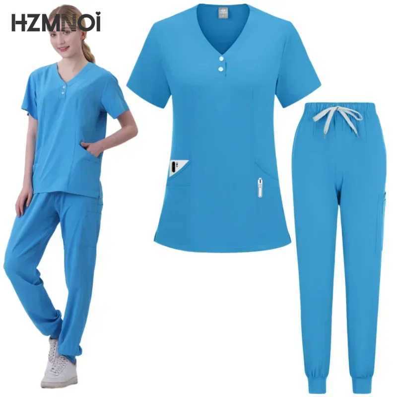 Hospital Scrubs Sets Nurse Accessories Medical Clothing for Women Work Uniforms Dental Clinic Beauty Sn Spa Workwear Overalls X2504101