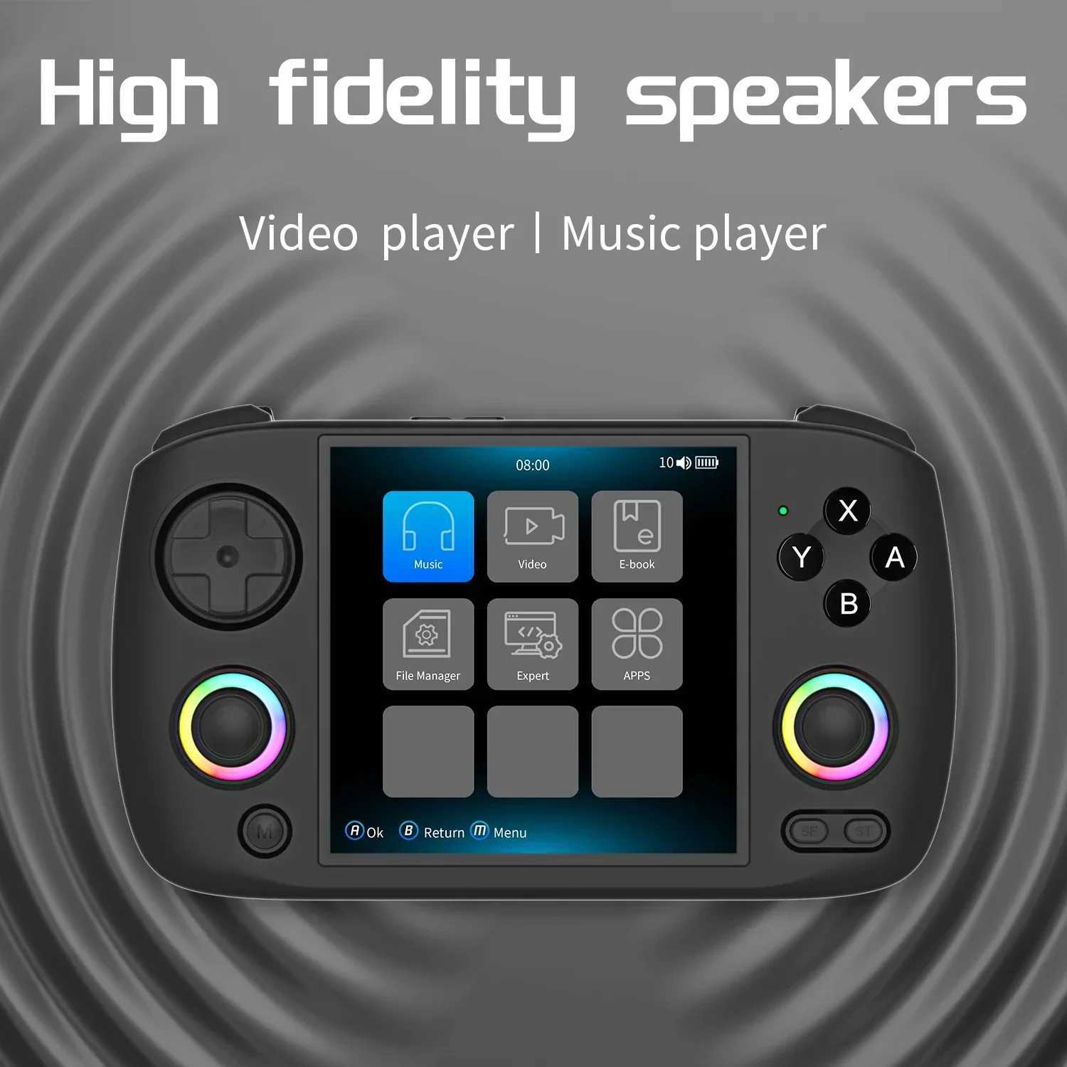 ANBERNIC RG CubeXX Retro Handheld Games Console Linux RGB Joystick Video Gaming Player Supports WIFI HD TV Connection RG Cube xxM251111