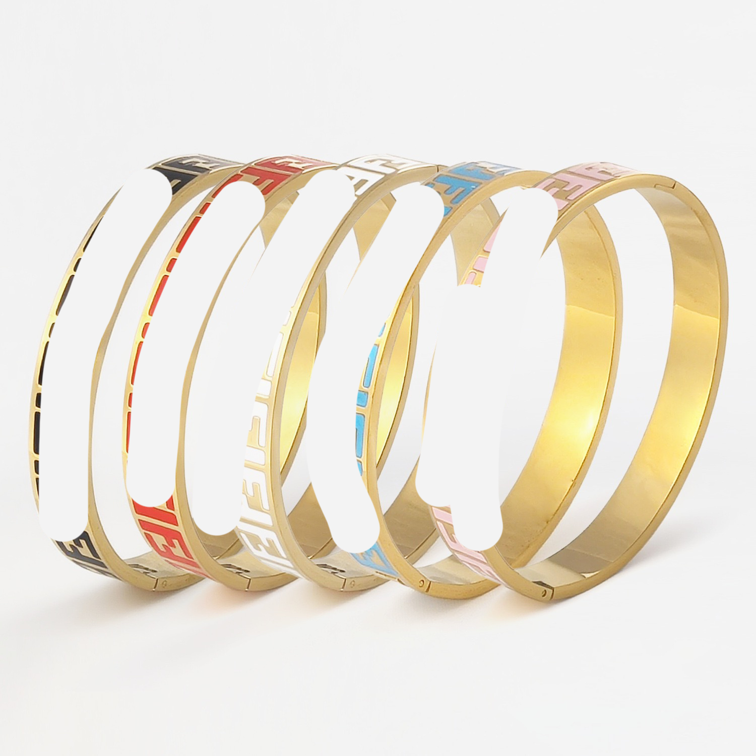 2025 New Product - Sophisticated Style F Letter Bracelet - Personalized Colorful Hand - Double F Snap-on Bracelet