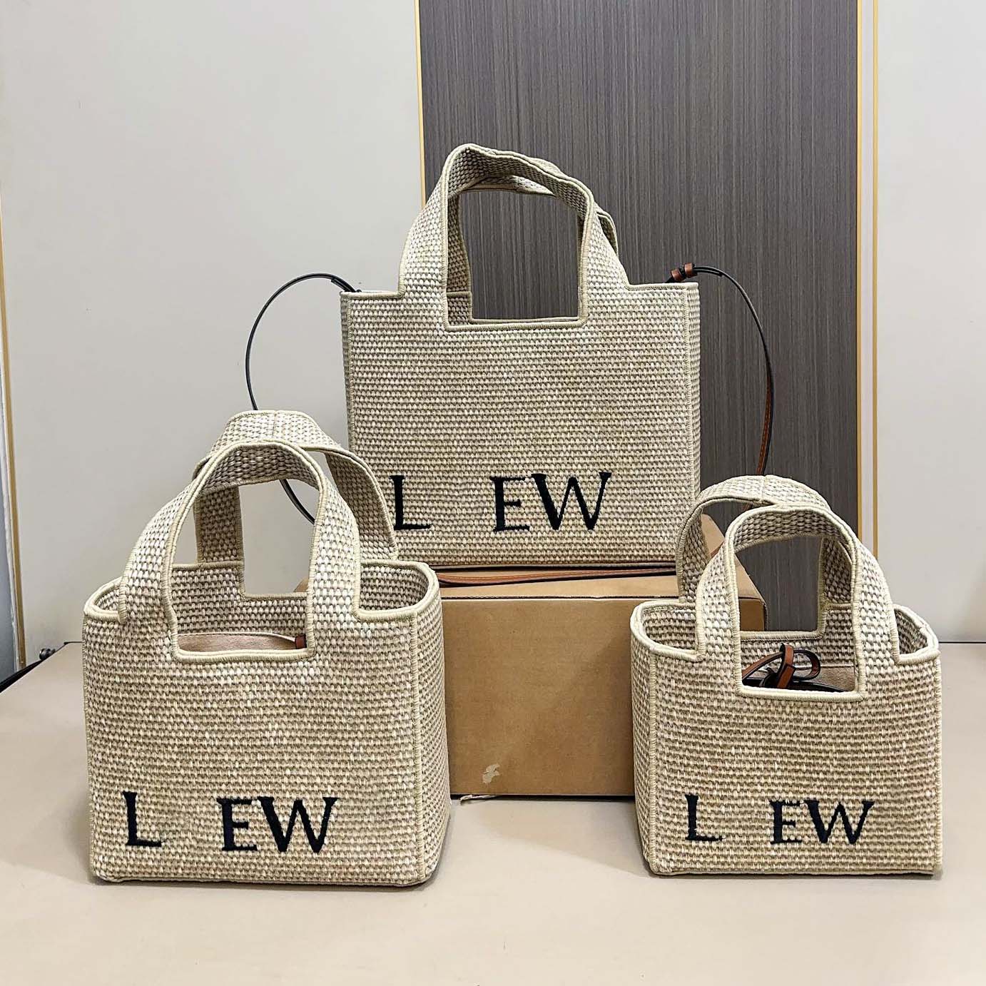 Designer bag tote bag beach bag straw bag handbag fashionable luxury bag 3 sizes handbag women's high-quality shoulder bag large capacity shopping bag color bag