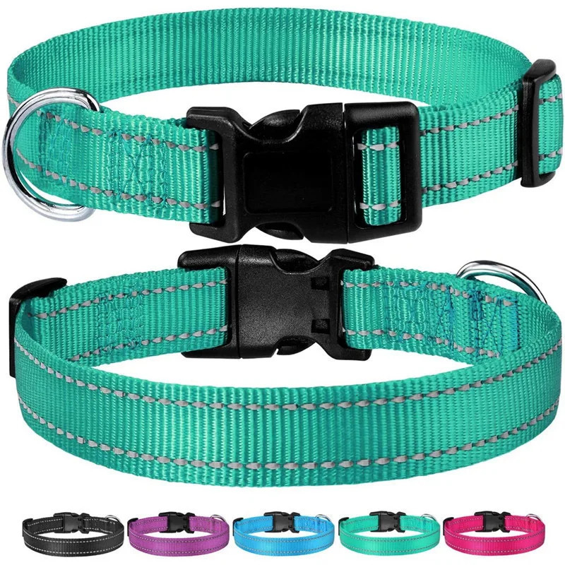 Reflective Dog Collar Strap With Adjustable Safety Nylon Pet Traction Rope Suitable For Small And MediumSized Pets 251110