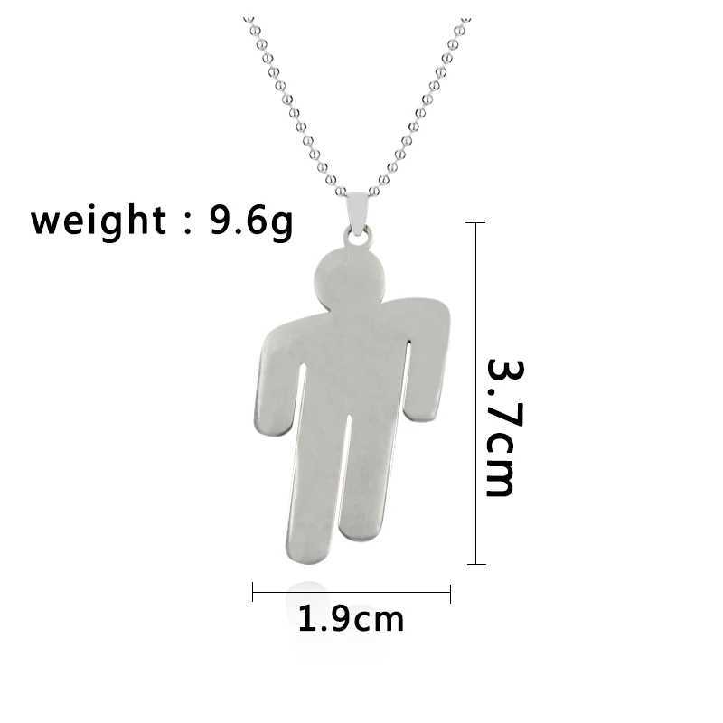 Billie Necklace Hip Hop Style Titanium Steel Pendant Neck Decoration Accessories Fashion Jewelry GiftC250411