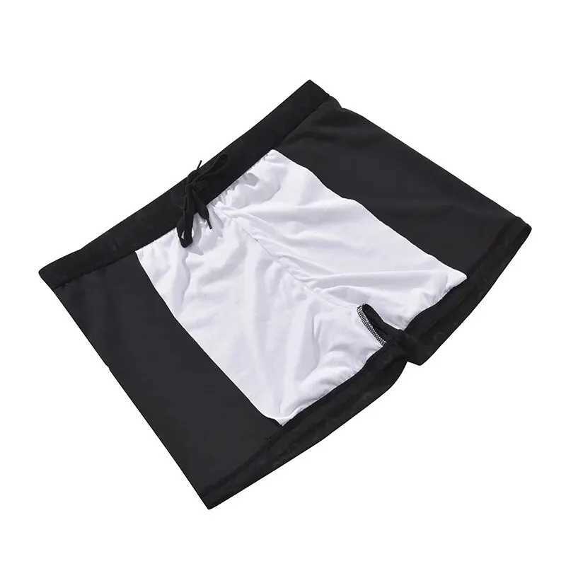 Mens swimming rod pure black large size professional waterproof fast drying biomimetic fabric shark skin swimming rodW250410