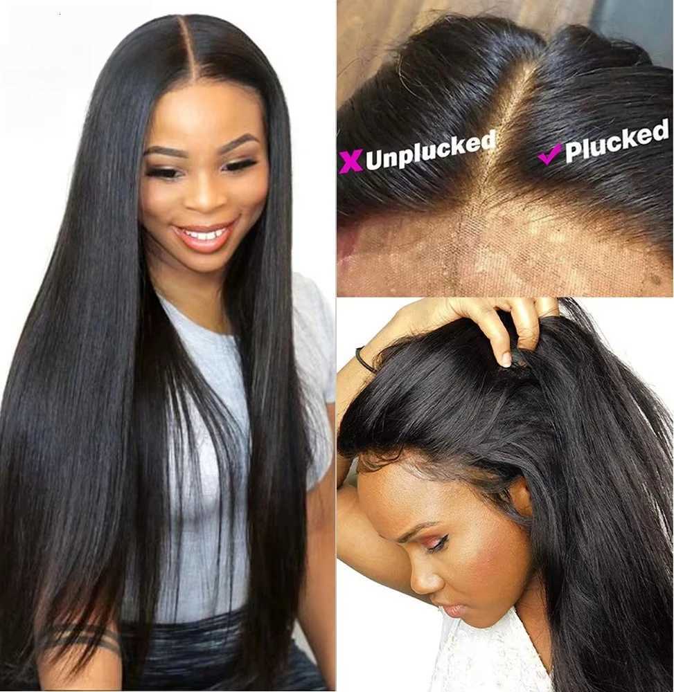 250 Density Straight Transparent Lace Front Wig Human Hair 30 Inch Lace Front Wig Human Hair 13x6 HD Lace Frontal Wig For WomenT251111