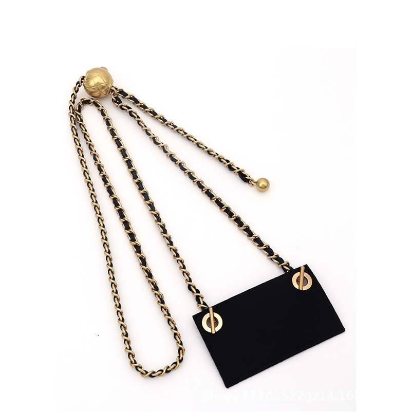 Leather Shoulder Strap Metal Chain for Small CF Card Bag Crossbody Bag Accessories Replacement Wallet Interior 251110