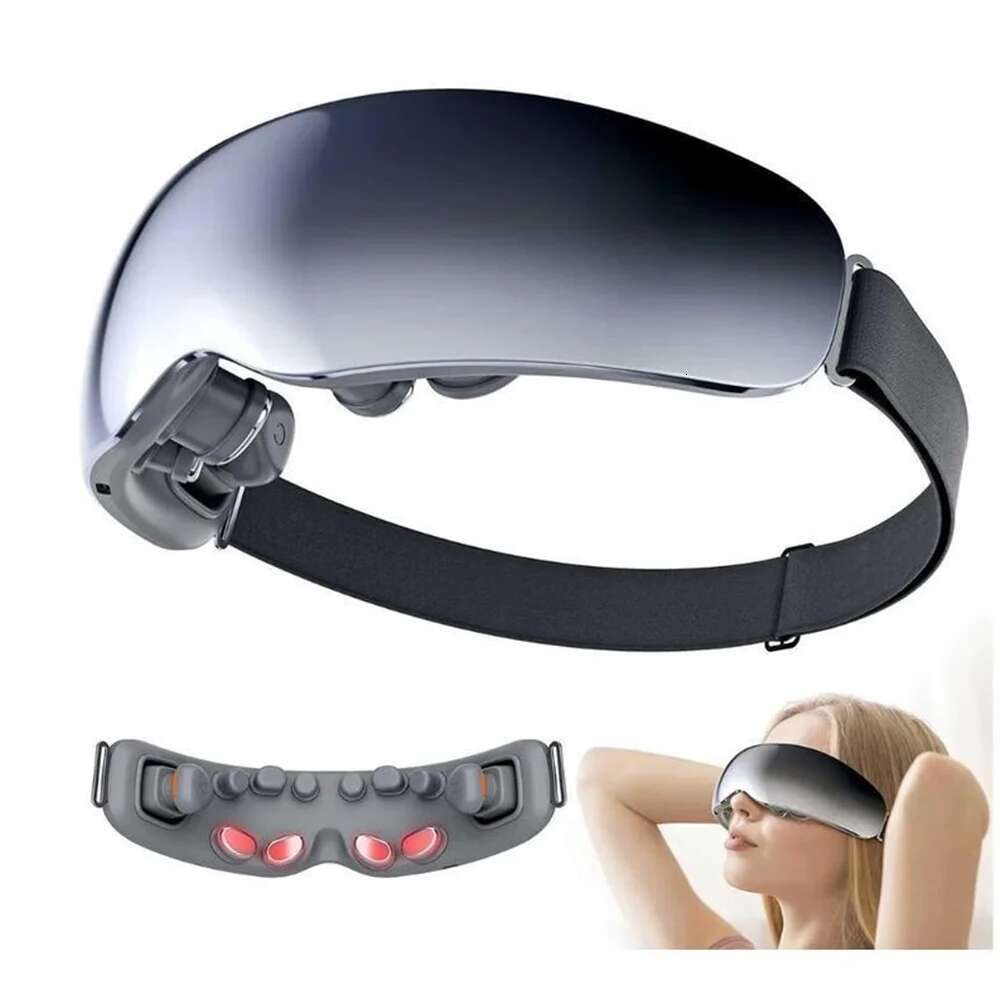 New Device Heating Vibration Instrument Acupressure Eye Massager With 12 Massage Heads Super Relax