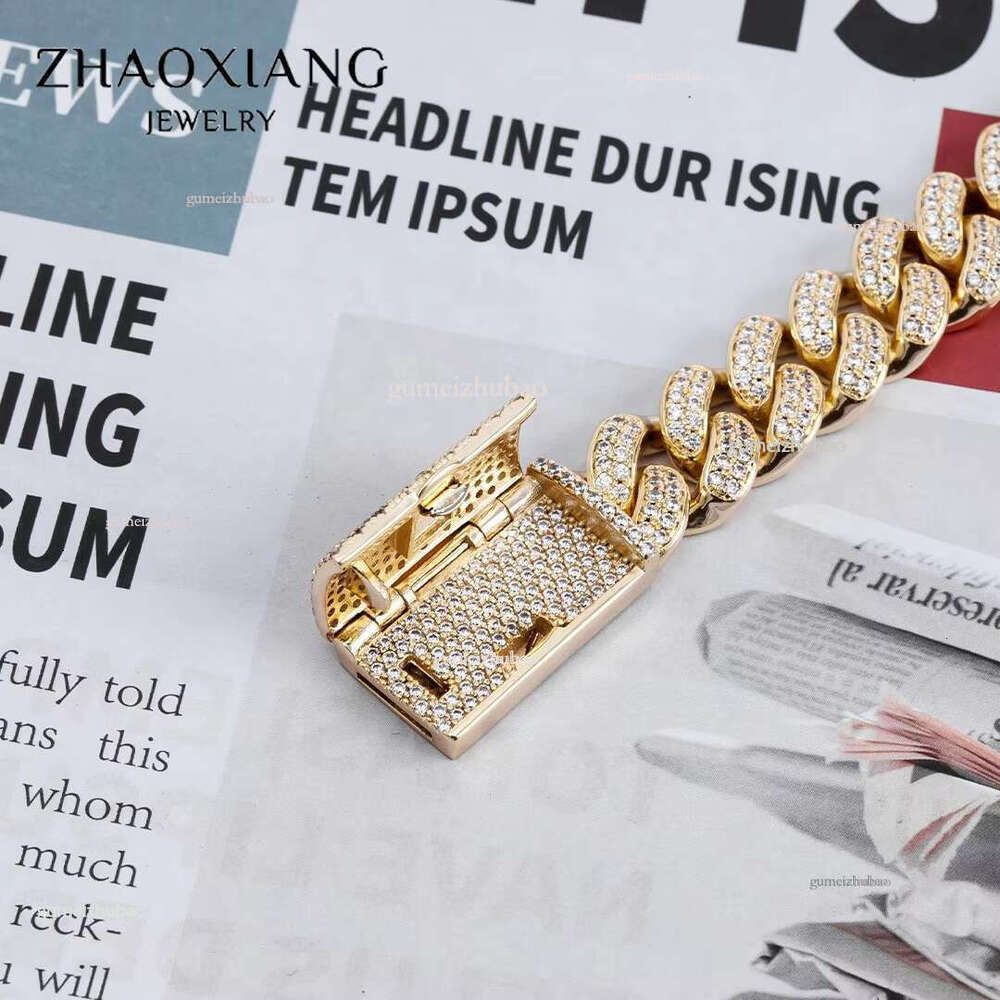 Jewelry Quality Hiphop Iced Out Cubic Zircon Cuban k Mens Brass CZ Dia Chain Necklace