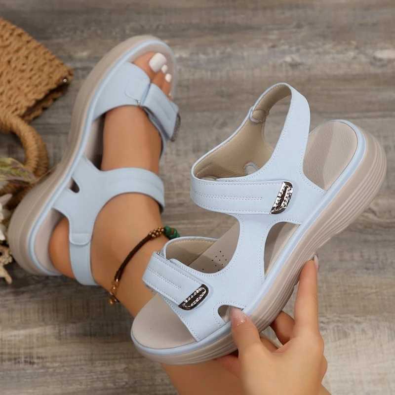 Summer Wedge Sandals for Women 2025 New Fi N Slip Beach Shoes Women Lightweight Casual Platform Plus Size Sandals WomenXJ250410