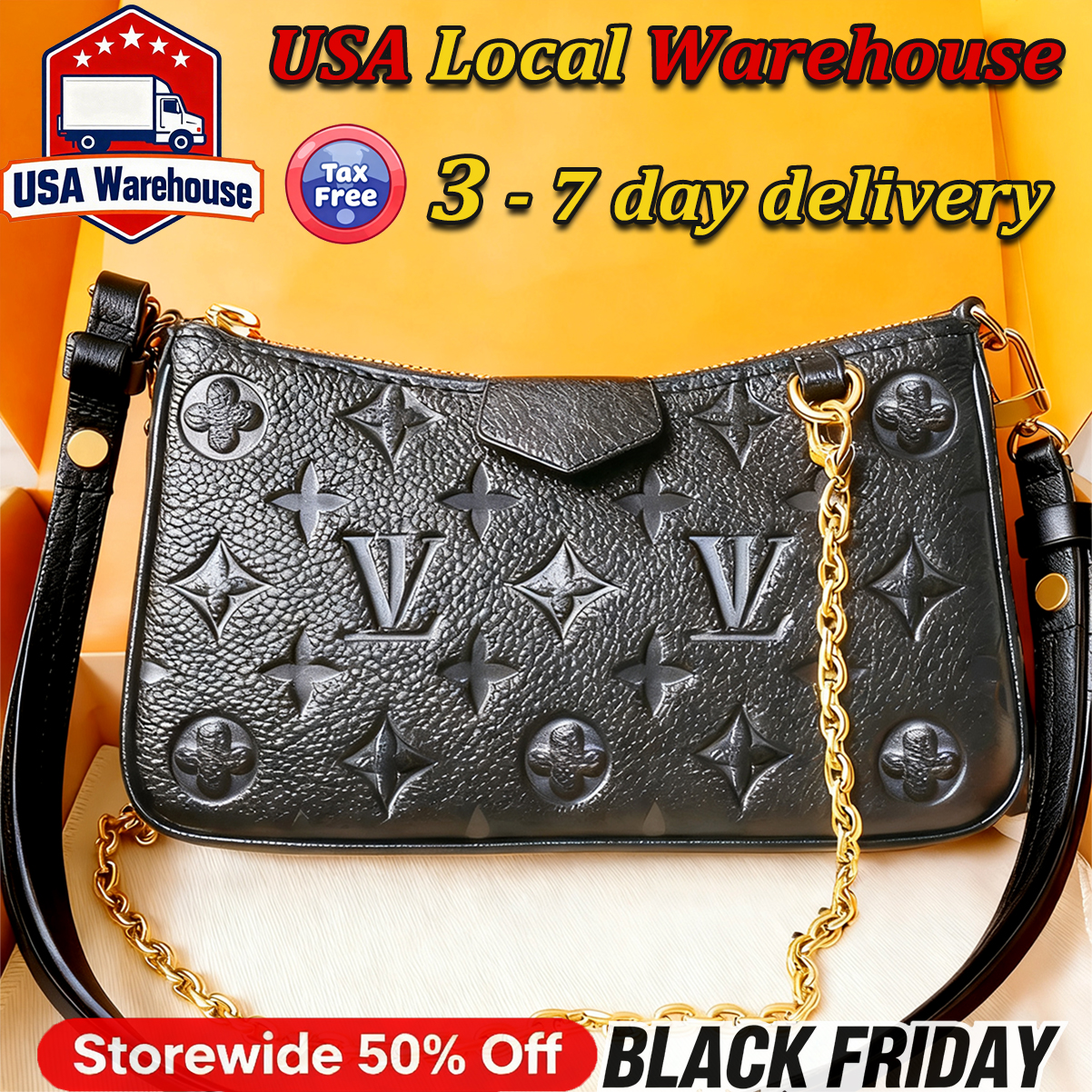 2025 Designer Bag Women Crossbody Shoulder Bags Chain Wallet Strap Purse Embossed Letters Old Flower Handbags Floral Lady Embroidery Half Moon Bag