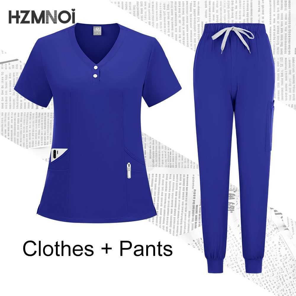 Hospital Surgical Uniform Medical Scrub Set Doctor Nurse Clothes Nursing Accessories Dental Clinic Beauty Sn Workwear Lab Set X2504101