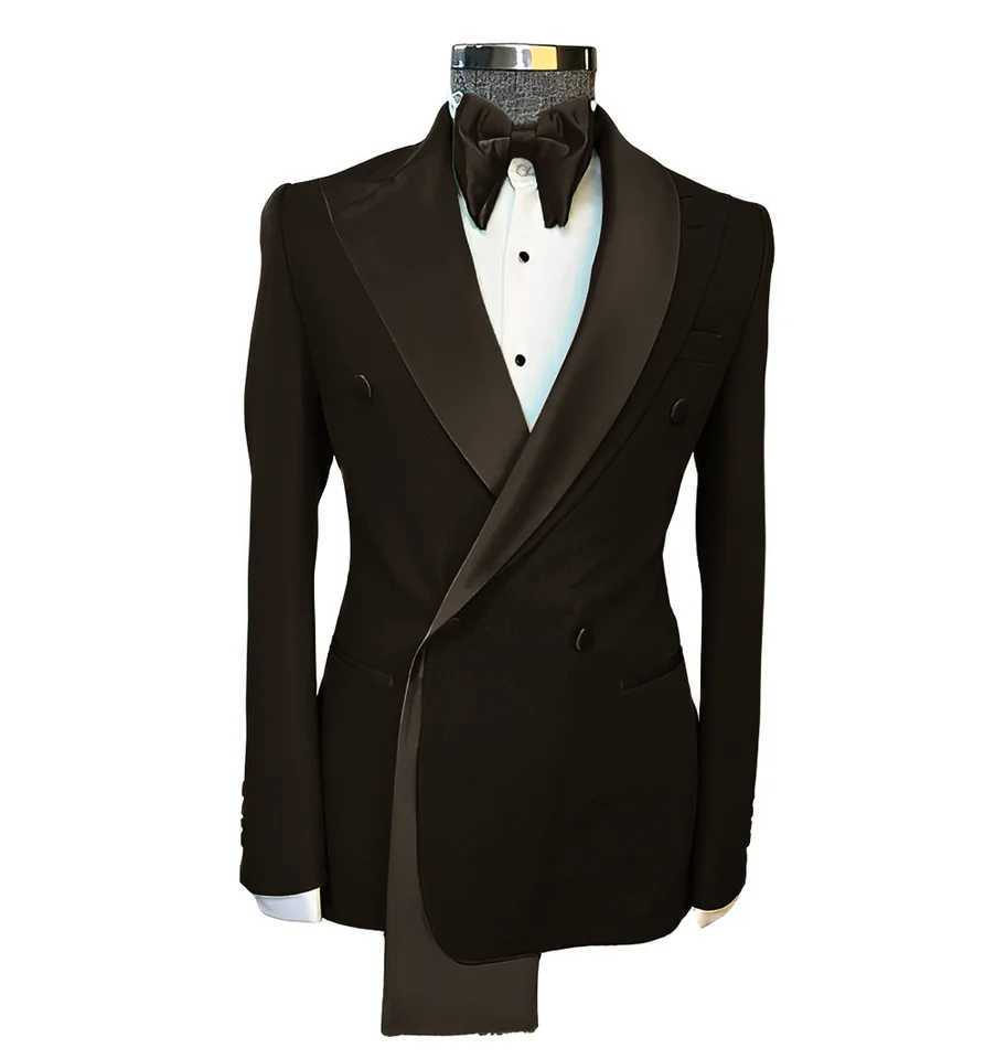 Mens Set Single Jacket Wedding Groom Tailcoat Peak Collar Design Mens Fashion Customized Clothing Jacket W250410