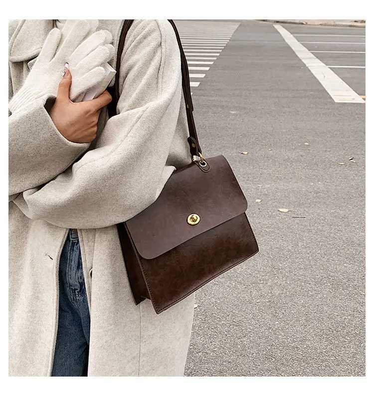 JIAERDI Vintage Coffee Shoulder Bag Women Preppy Style Leather Casual Crossbody Bags Female Retro Jk Briefcase Tote Bag AetheticT251110