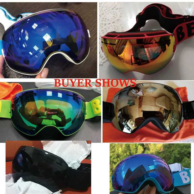 UV400 Double Layers Anti-fog Ski Goggles Lens Ski Mask Glasses Skiing Snow Snowboard Eyewear Mirror Polarize Goggles for Men K251110