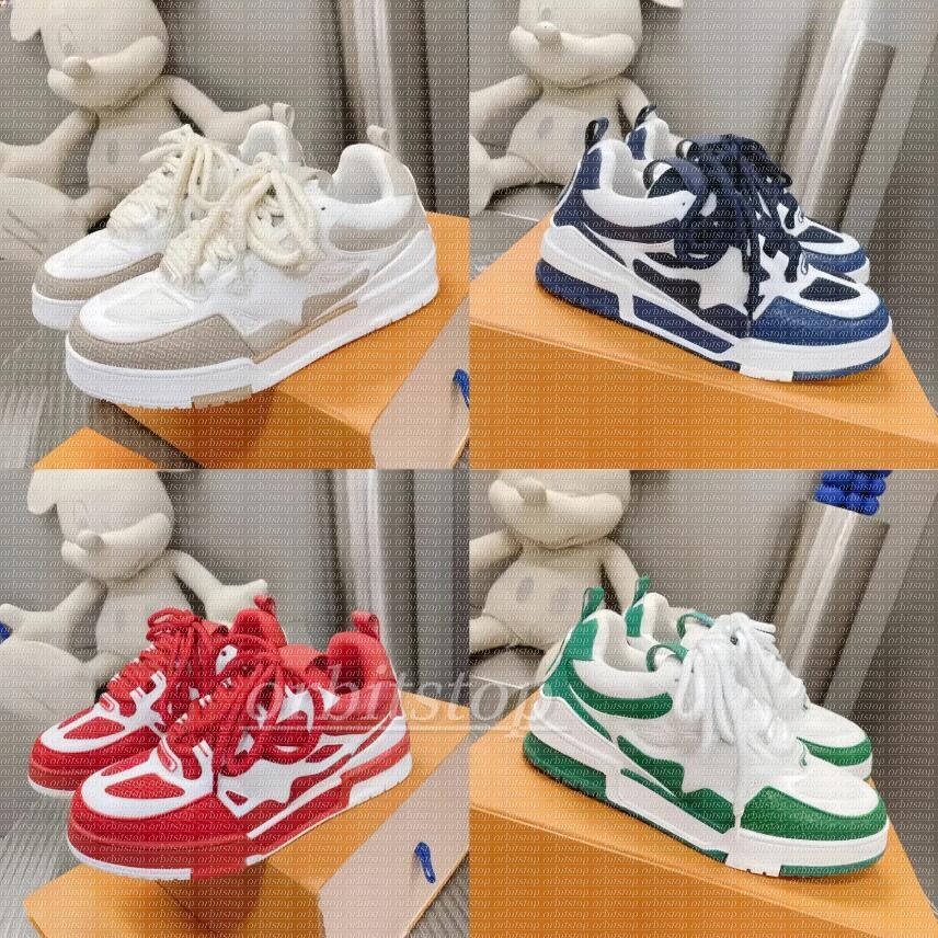 Skate Designer shoe Embossed shoe skate Trainer Sneaker Men Running Trainer Virgil mens trainers sneaker casual runner shoe outdoor leather flower skates shoes