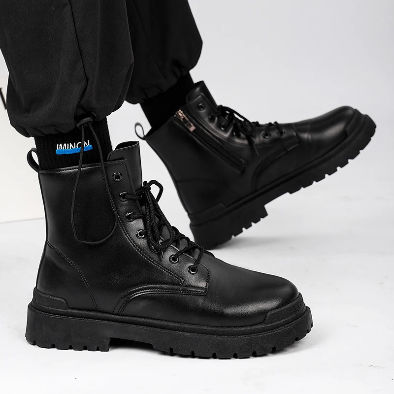 all-match military boots Snow fashion autumn mens boots work boots outdoor boots platform boots men boots 251110