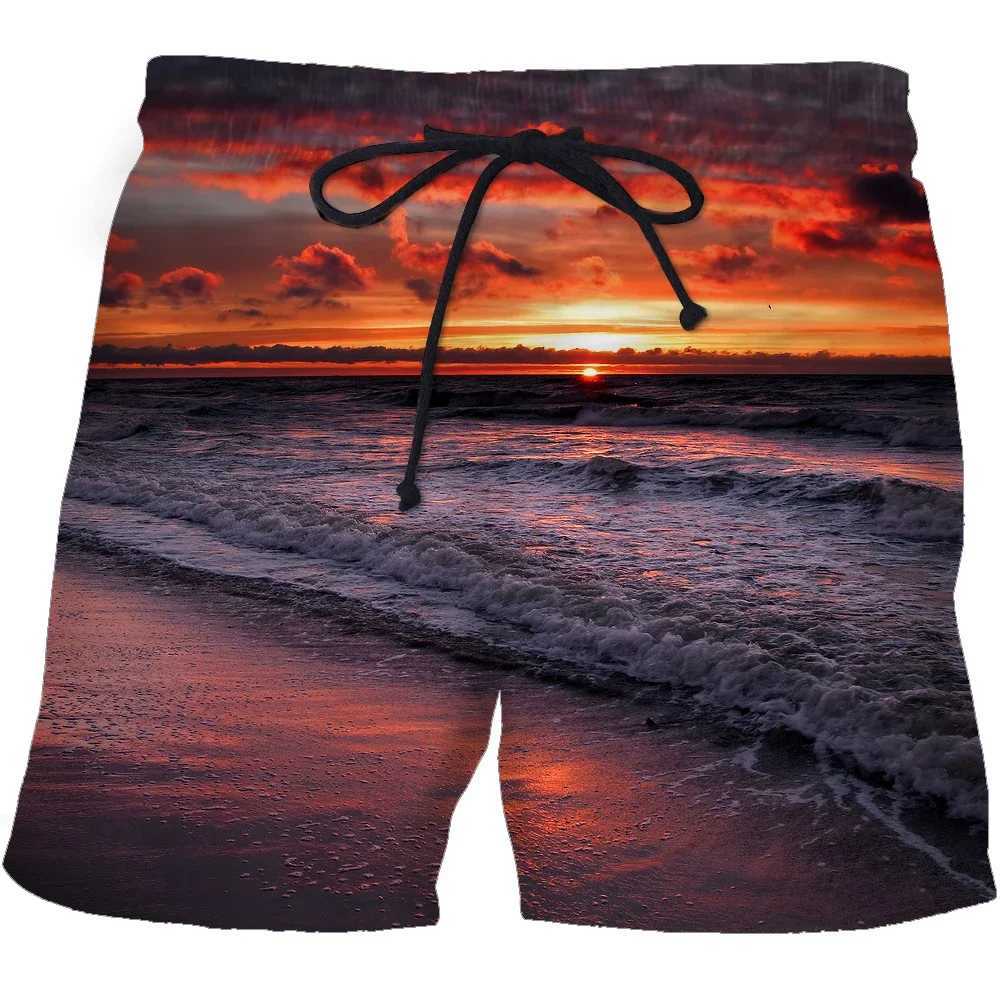 Blue Flame Swimming Shorts Scene 3D Printing Surfboard Shorts Childrens Beach Shorts Mens Swimming Relay Swimsuit Boy RelayW250410