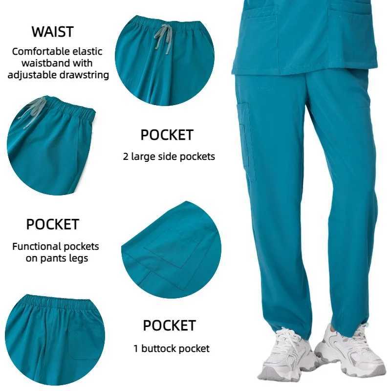 Nurse Uniform Female Hospital Doctor Male Medical Sports Shirt Nursing Pants Neutral Workshop Uniform Beauty Spa Work Clothes New X250410