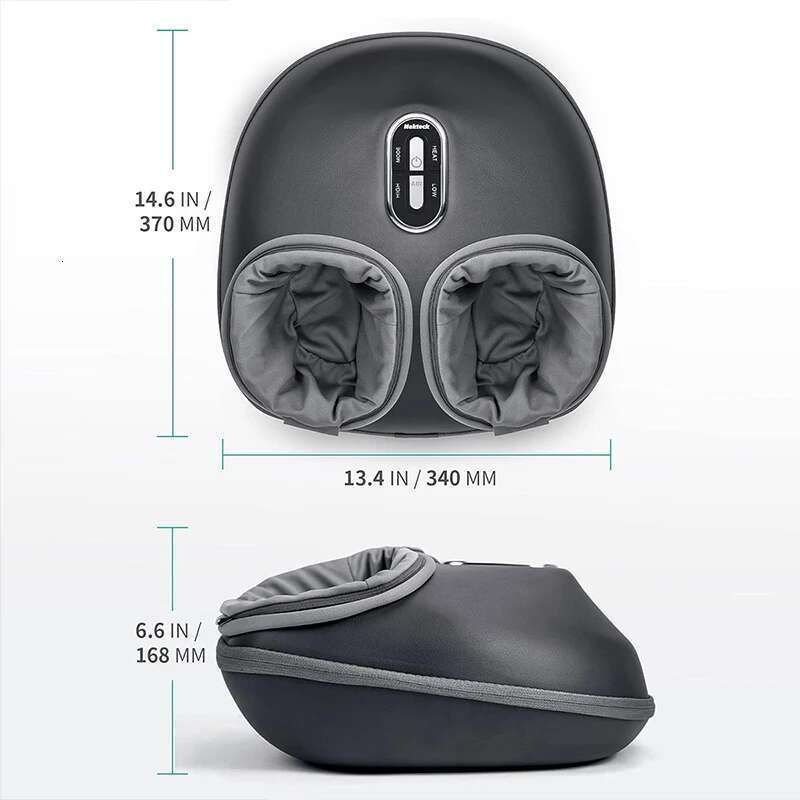 Nekteck Massager Heating Therapy Air Compression Shiatsu Knead Roller Muscle Relaxation Electric Foot Massage hine