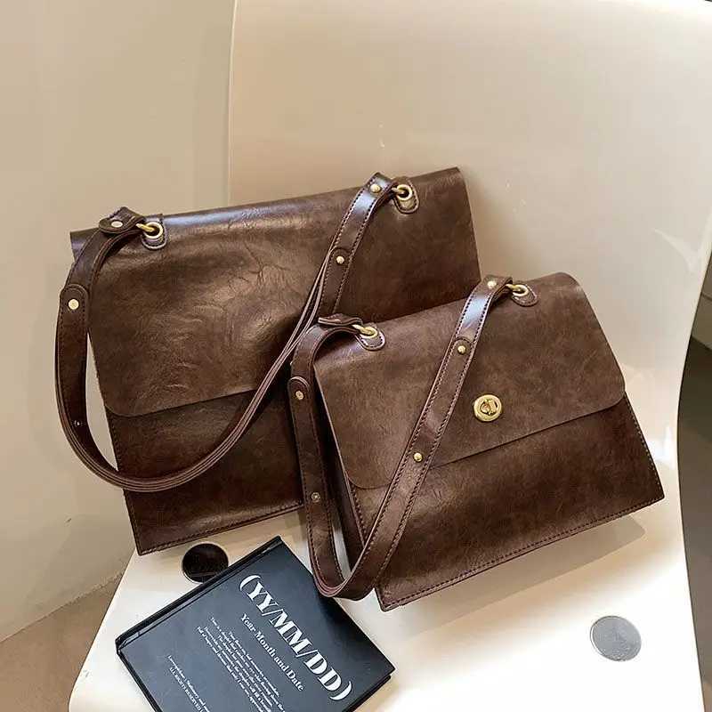 JIAERDI Vintage Coffee Shoulder Bag Women Preppy Style Leather Casual Crossbody Bags Female Retro Jk Briefcase Tote Bag AetheticT251110
