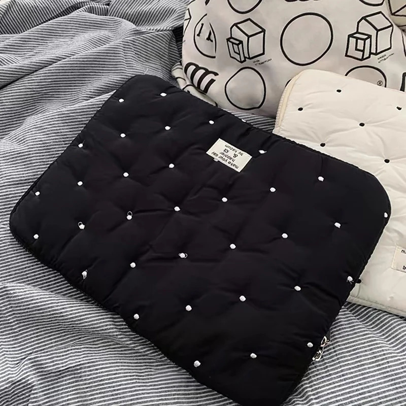 Laptop bag for air 13 case 13-14 Inch puffy notebook pouch 15-16Inch Cute laptop sleeve 9-11 Inch Tablet Sleeve girl bag 250407