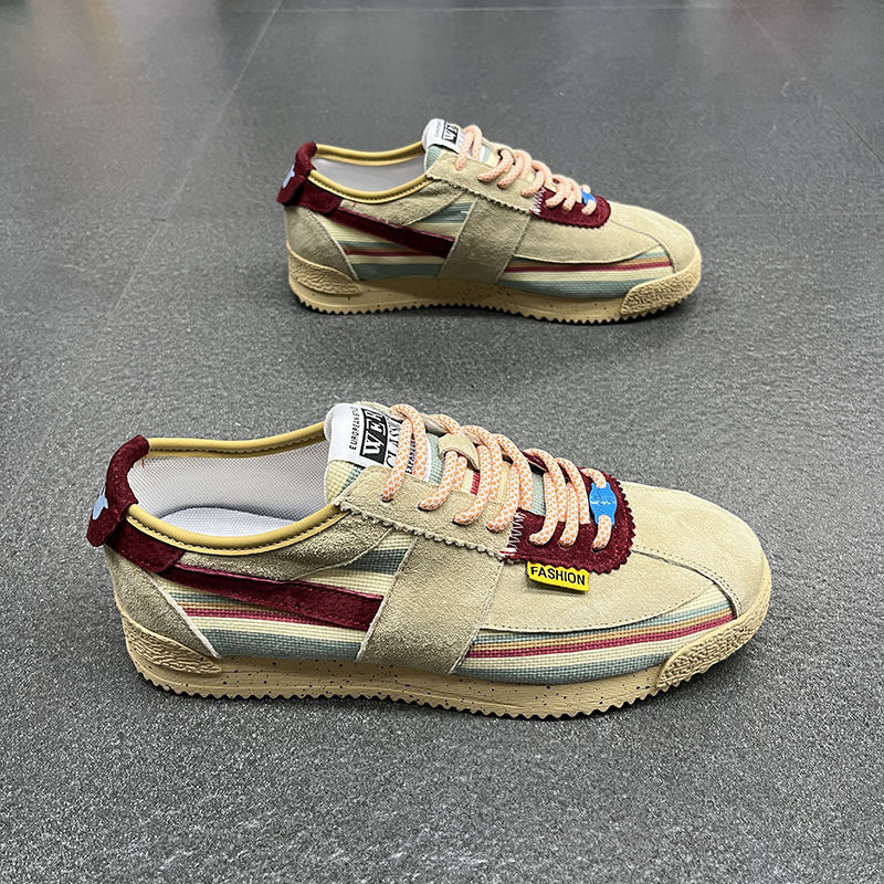 Free shipping designer sport shoe men khaki white gray comfortable breathable wear-resisting outdoor running shoe 2025