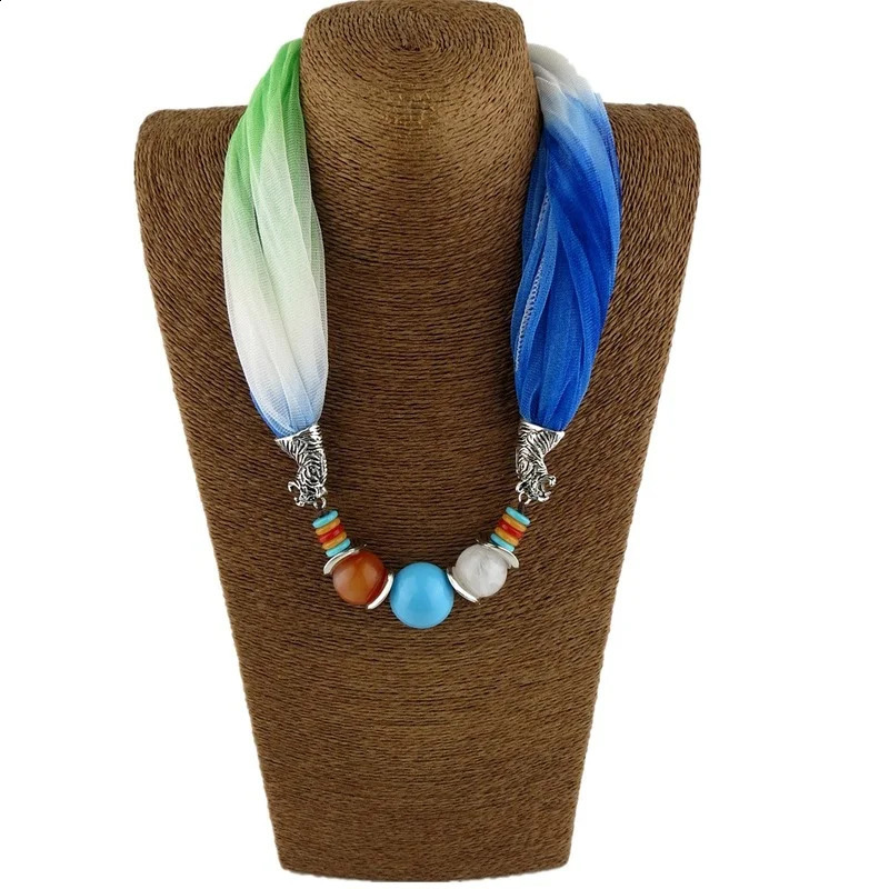Womens Colorful Packaging Scarf Multi Style Decorative Jewelry Necklace Pendant Scarf Womens Headscarf 250409
