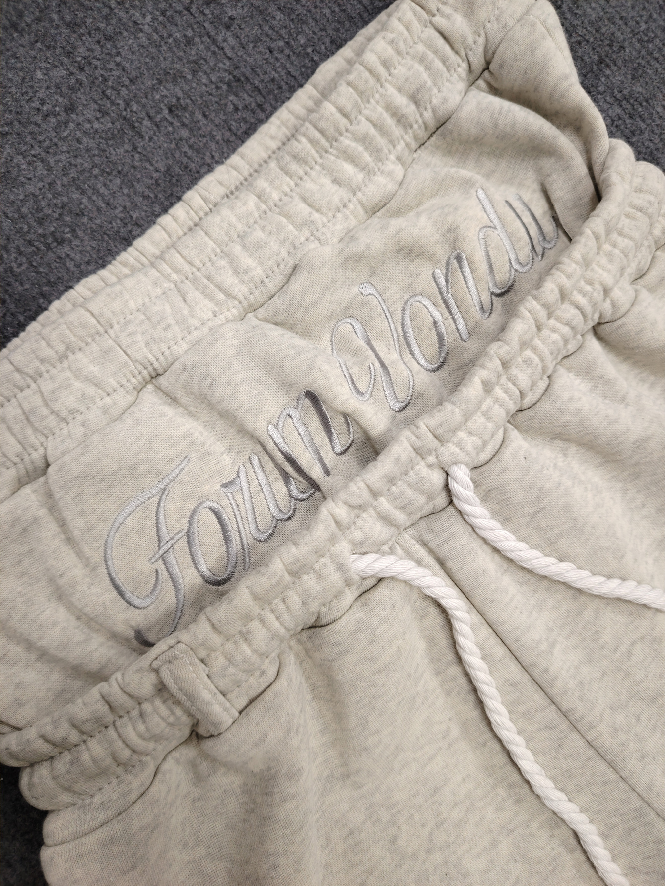 Men's Pants Harajuku Loose Double Waisted Sweatpants Y2K American Solid Color Letter Embroidery Casual Hip Hop Drawstring Waist Jogger