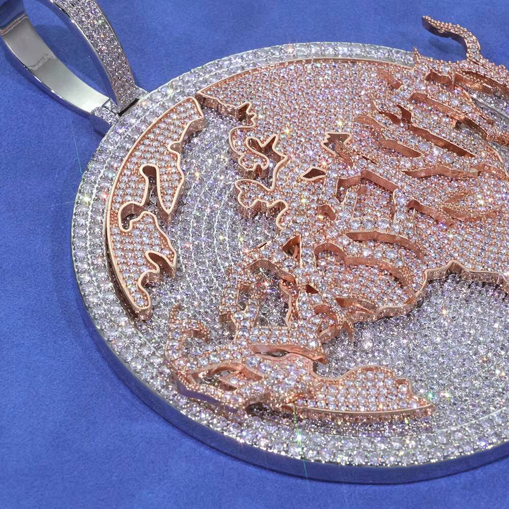 NUOYA Round Rose Gold Plated Letter Pendant Personalized Hip Hop Necklace Custom Name Charm Jewelry Customizable