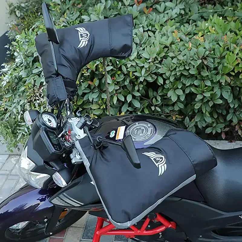Motorcycle Handlebar Mitt Handle Cover Winter Hand Gloves Muffs Waterproof Warmers For E-bike Scooter Motorcycle Supplies S25118