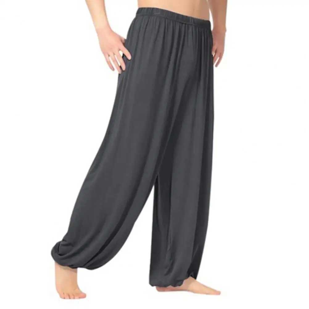 Solid color loose straight pants mens sports pants fashion casual spring clothing mens sports yoga pants fashion dance clothesXJ250410