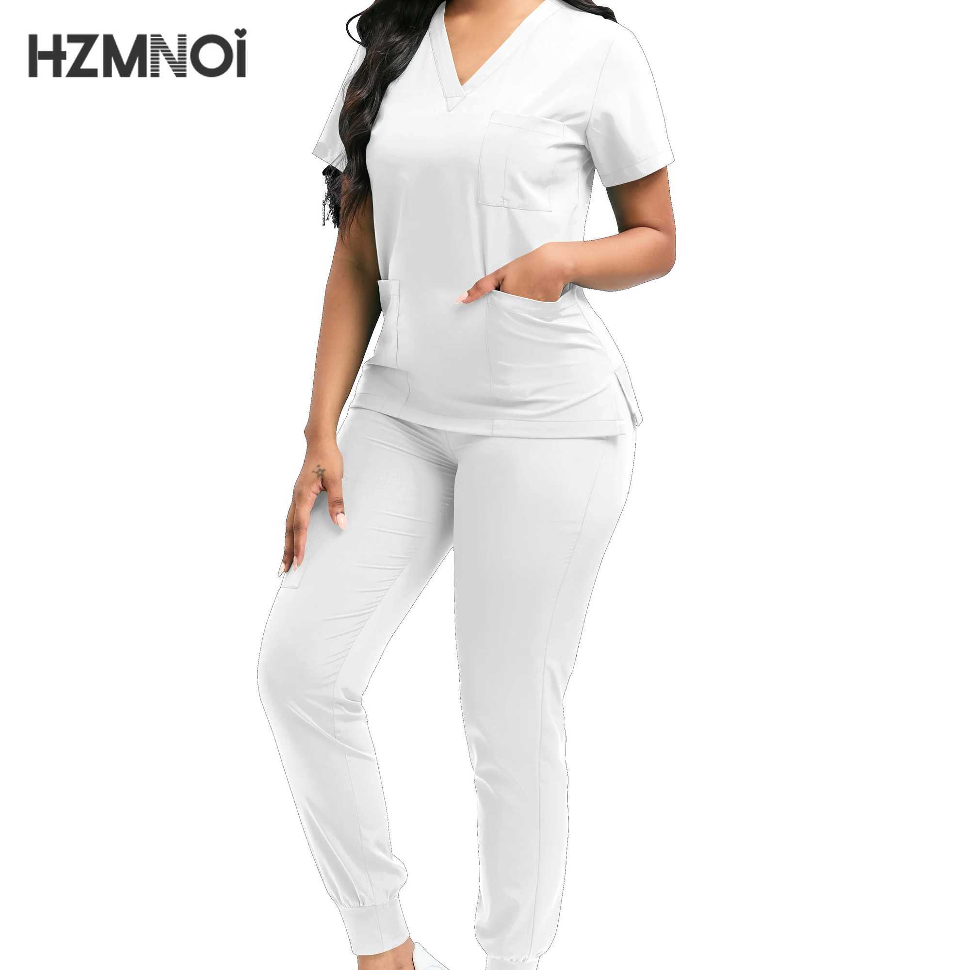 Scrubs Women Unisex Doctor Nurse Work Clothes Hospital Clinical Medical Scrub Sets Men Operating Room Surgical Uniform X250410