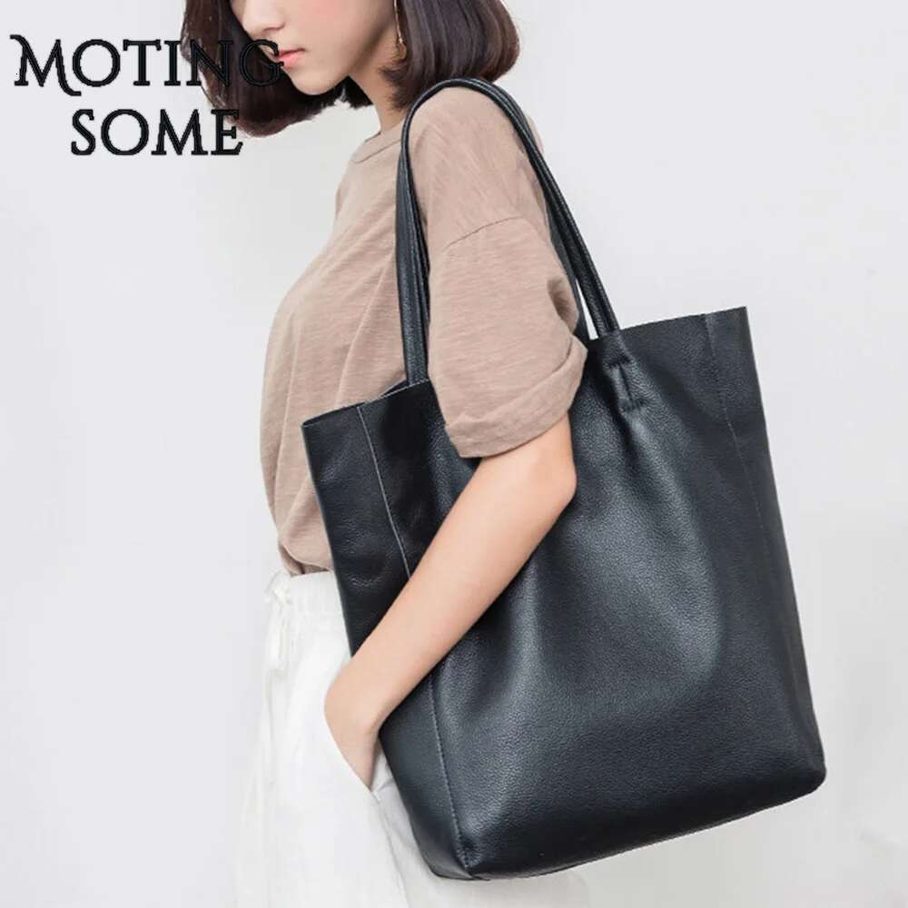 Simple Style Genuine Leather Women Tote High Quality Cowhide Large Shopper Female Totes Calfskin Shoulder Bag 2021 New