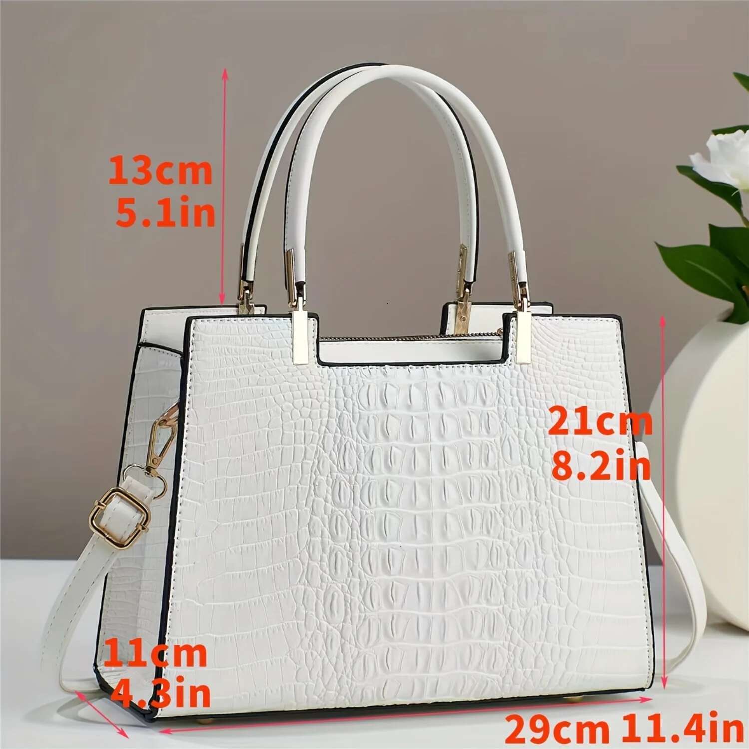 2025 New Artificial Leather Crocodile Pattern Handbag with Shoulder Strap Fashion Wallet Designer Trendy Handbag3