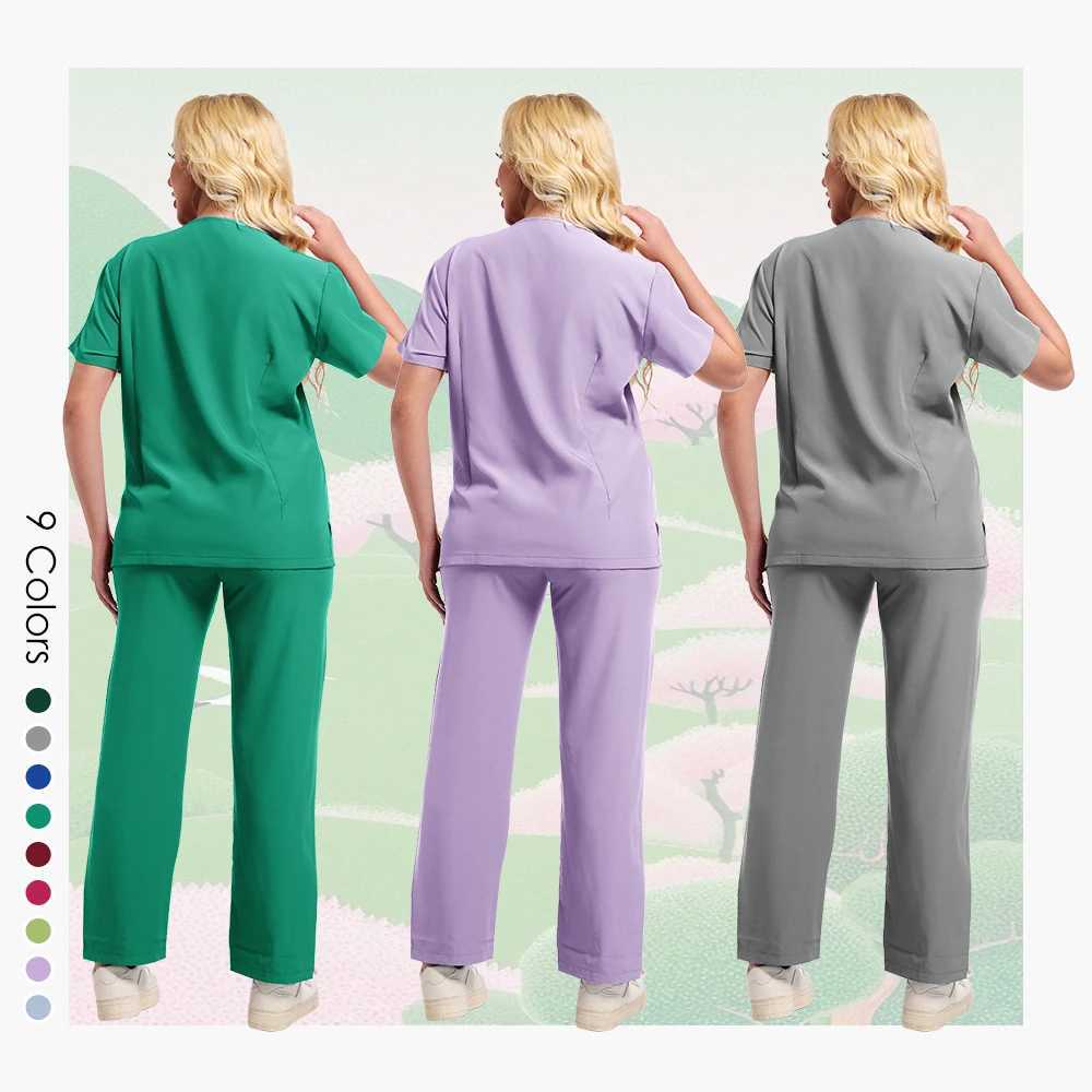 Hospital Surgical Clothes Medical Uniform Women Scrub Set Doctor Nurse Accessories Dental Clinic Scrub Set Beauty Sn Workwear X2504109