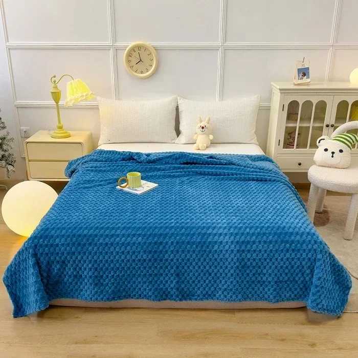 Blanket Winter Plaid Blanket s for Beds Luxury Warm Sofa Blnket Fluffy Blanket s Queen King Size Bedding Imitation Fur Bed Sofa Cover C251111