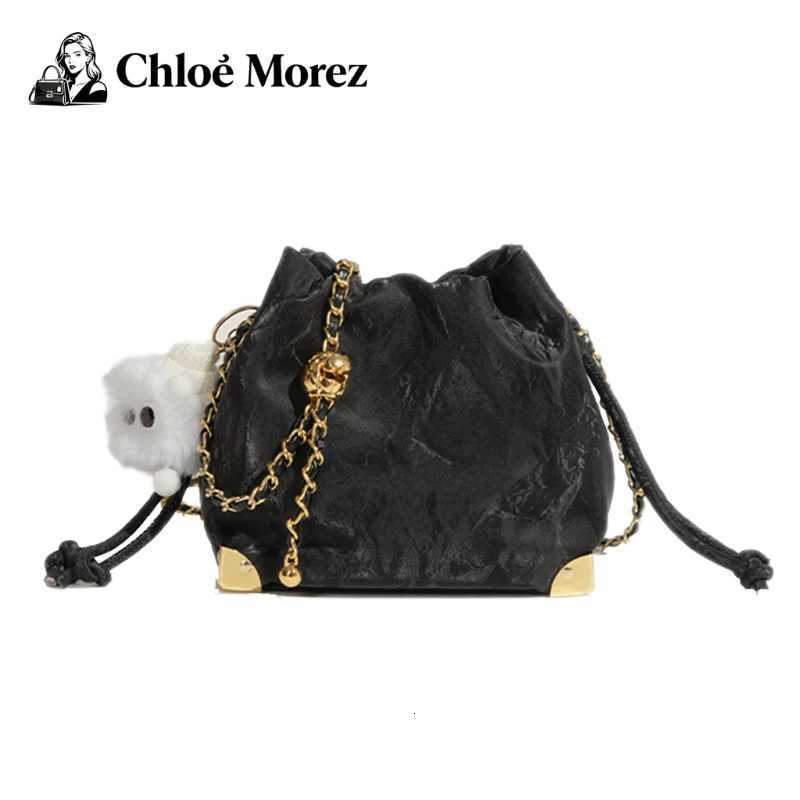 Drawstring Crossbody Bucket Bag Stylish PU Mini Shoulder Bag with Adjustable Strap for Hands-Free CarryT251110