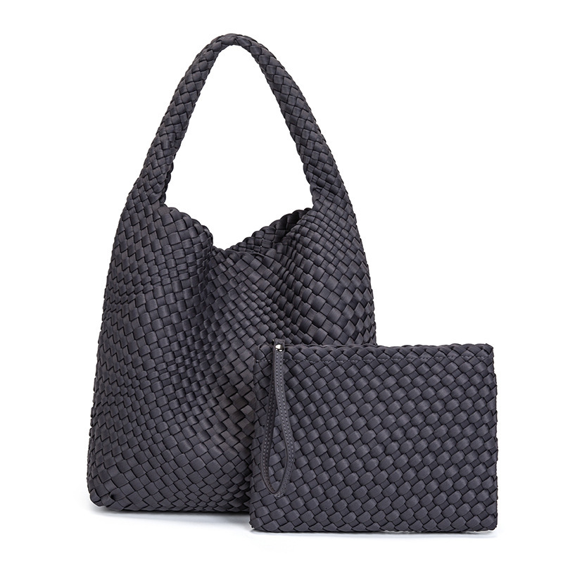 Guguo Free Shipping New Designer Bag Handmade Woven Bag Diving Material Waterproof Large Capacity Shoulder Bag Versatile Mother-daughter Underarm Bag
