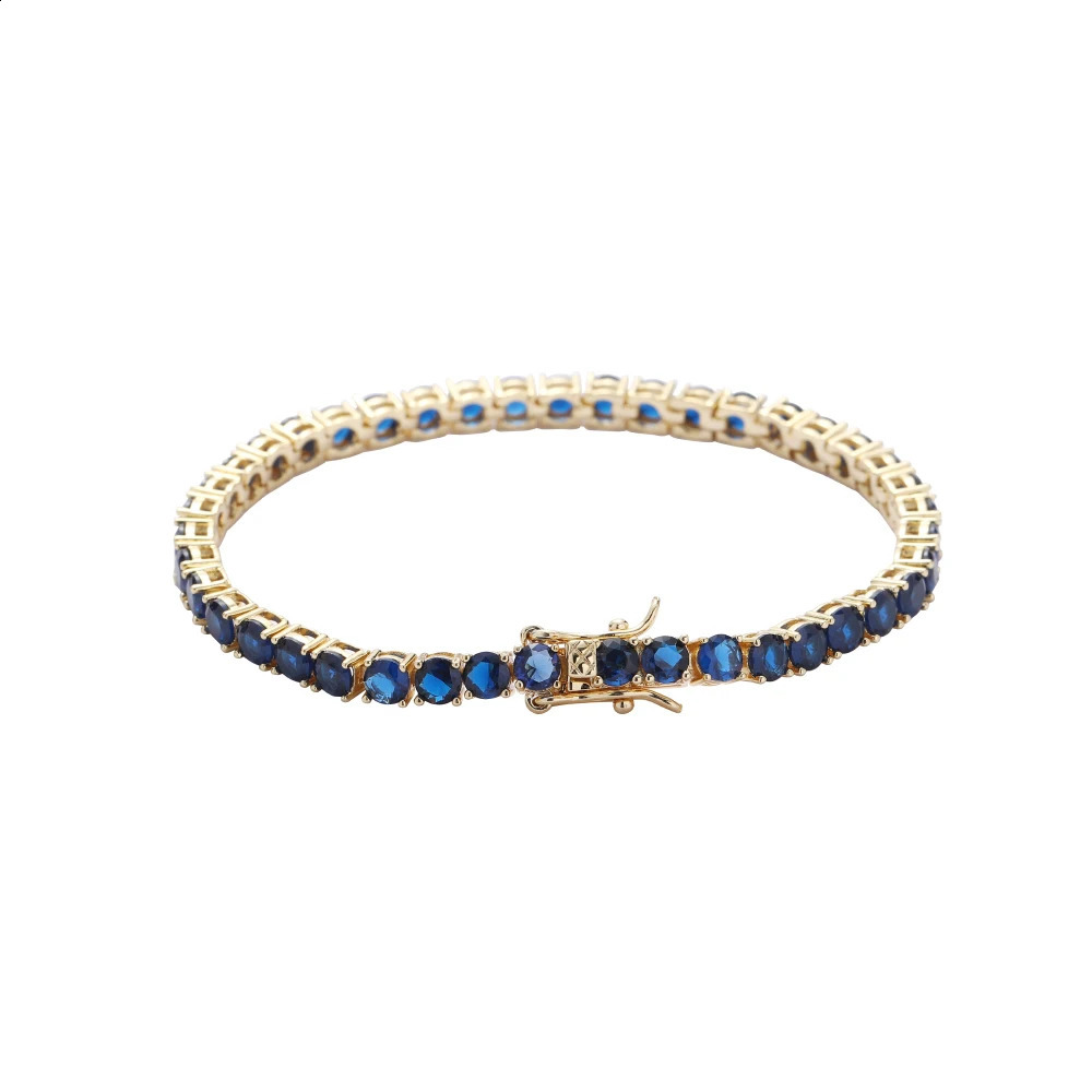 Hip Hop Iced Out Zircon tennis bracelet 4mm 7inch 8inch Brass Bracelet Jewelry BB206 250408