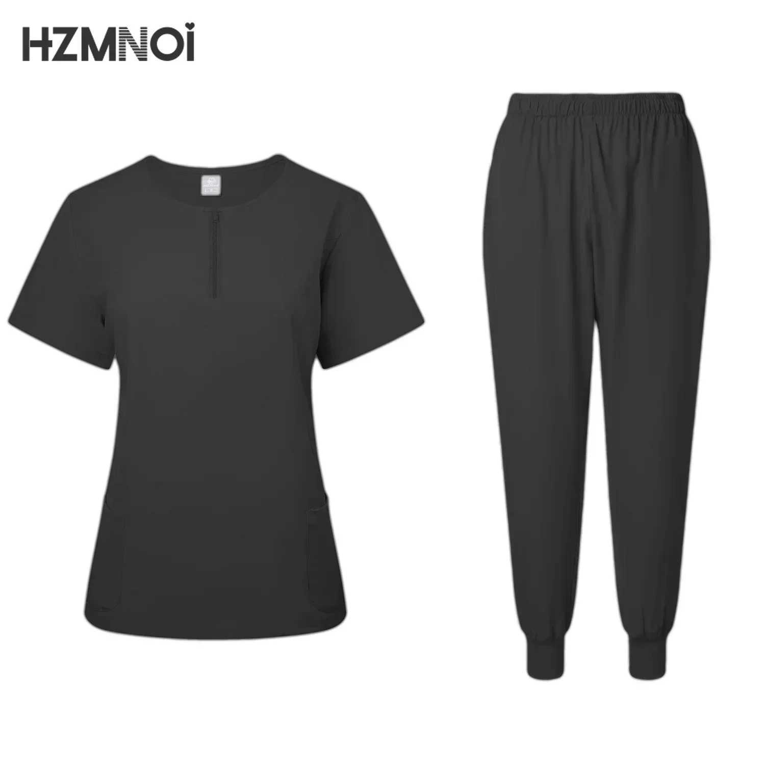 Summer Short-slved Hand Washing Suit Isolation Gown Surgical Gown Brush Hand Washing Suit Zipper Doctor Nurse Uniform X250410