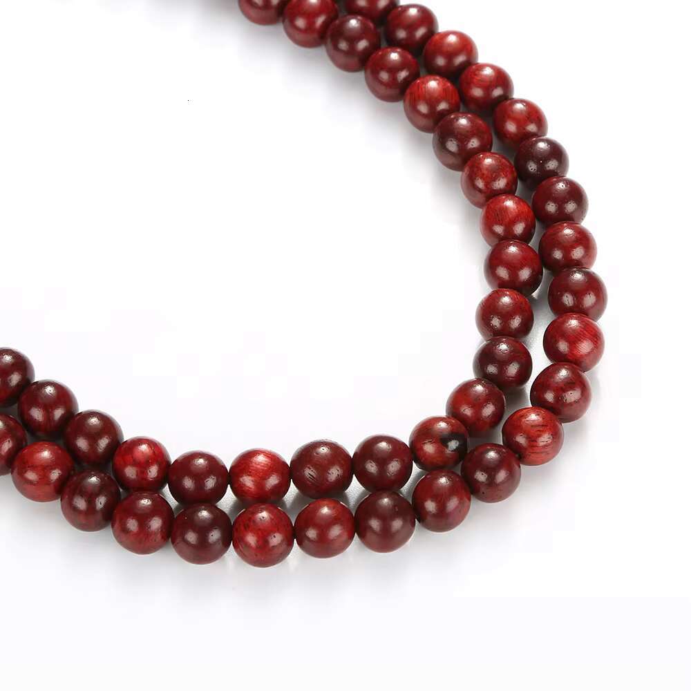 Natural Red Redwood Wood Heart Buddha Bead