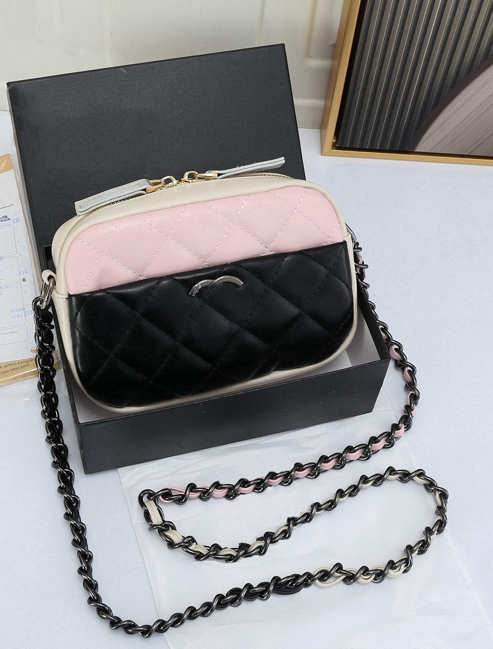 Designer women crossbody shoulder bag diamond quilted patchwork chain zipper wallet underarm tote classic casual fashion women handbags clutch Premium durable