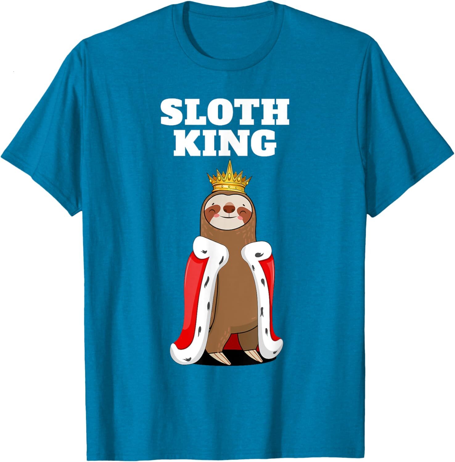 T shirt for Mens Sloth King Graphic Tee Casual Tops Clothes Short sleeve