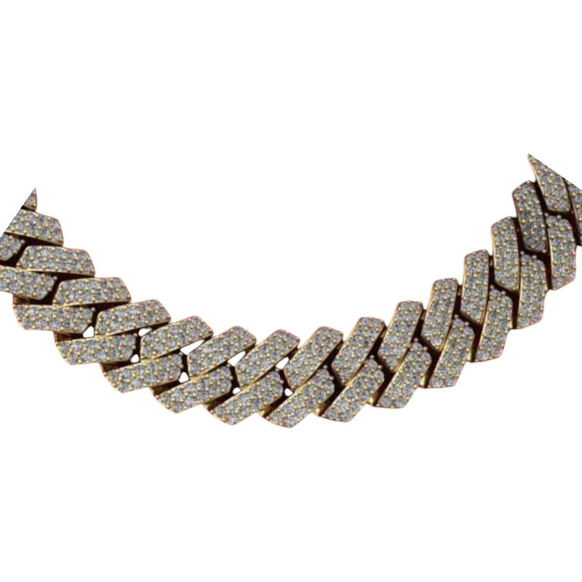 Moissanite Diamond Studded Hiphop Iced out Sterling Silver Cuban Bracelet Perfect Anniversary Gift For Men