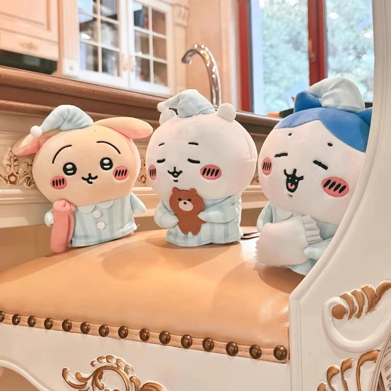 Chiikawa Usachi Xiaoba Cute Pajamas Series Plush Doll Pendant Key Pendant Bag Pendant Cartoon Toy Bedroom Ornaments Girl Gift 251110