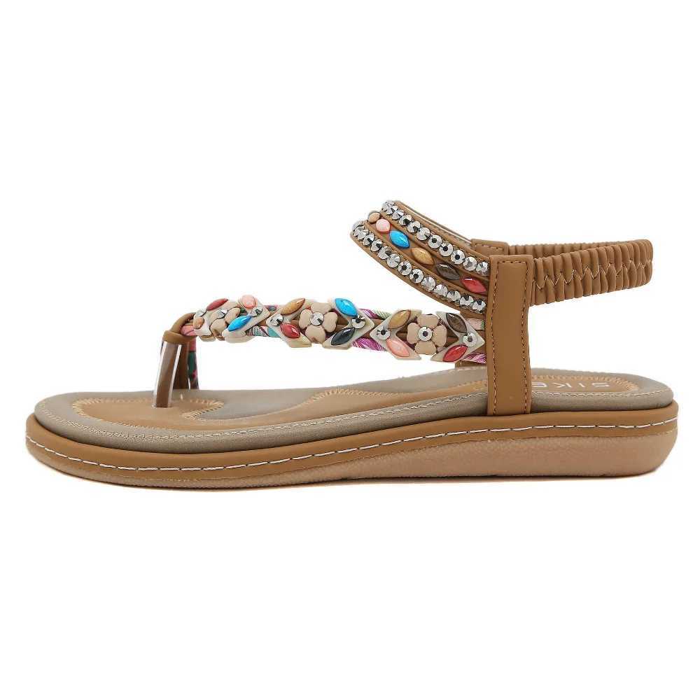 2025 Summer Ethnic Style Sandals Womens Casual Commuter Plus Flat SandalsXJ250410