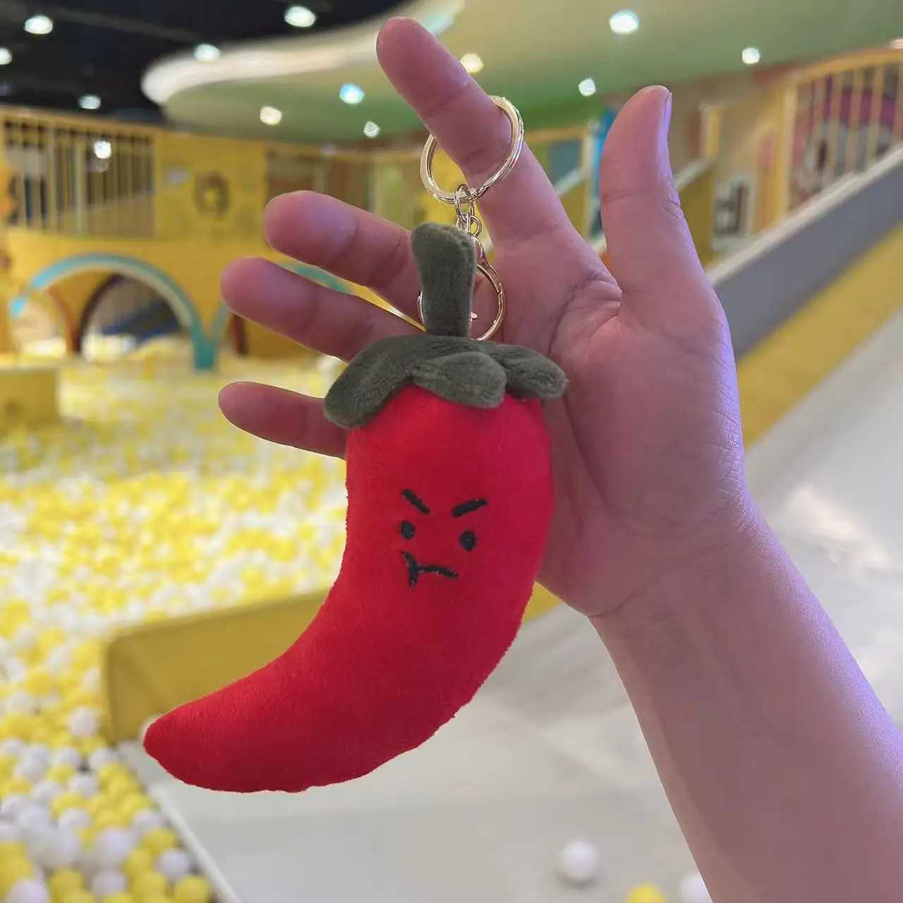 New Creative Cartoon Fun Garlic Scales Ginger Chili Plush Pendant Keychain Doll Plush Toy W250411